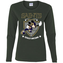 Nfl – New Orleans Saints Totally Awesome Mickey Mouse Super Bowl 2019 Football Women Long Sleeve Shirt Women Long Sleeve Shirt - parenttees