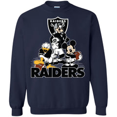 Mickey Mouse Oakland Raiders American Football Nfl Sports Shirt Crewneck Pullover Sweatshirt Crewneck Pullover Sweatshirt - parenttees