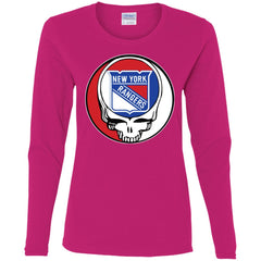 New York Rangers Grateful Dead Steal Your Face Hockey Nhl Shirts Women Long Sleeve Shirt Women Long Sleeve Shirt - parenttees