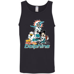 Mickey Mouse Miami Dolphins American Football Nfl Sports Shirt Men Cotton Tank