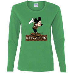 Louis Vuitton Mickey T-shirt Women Long Sleeve Shirt Women Long Sleeve Shirt - parenttees