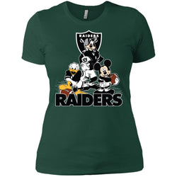 Mickey Mouse Oakland Raiders American Football Nfl Sports Shirt Women Cotton T-Shirt