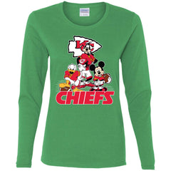 Mickey Mouse Kansas City Chiefs American Football Nfl Sports Shirt Women Long Sleeve Shirt Women Long Sleeve Shirt - parenttees