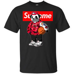 Supreme Bear Basketball T-shirt Men Cotton T-Shirt Men Cotton T-Shirt - parenttees