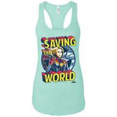 Captain Marvel Saving The World Portrait Women Tank Top Women Tank Top - parenttees