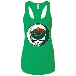 Minnesota Wild Grateful Dead Steal Your Face Hockey Nhl Shirts Women Tank Top