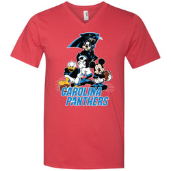 Mickey Mouse Carolina Panthers American Football Nfl Sports Shirt Men V-Neck T-Shirt