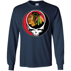 Chicago Blackhawks Grateful Dead Steal Your Face Hockey Nhl Shirts Men Long Sleeve Shirt