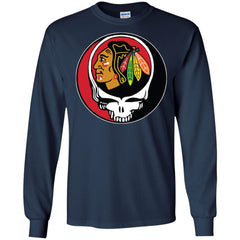 Chicago Blackhawks Grateful Dead Steal Your Face Hockey Nhl Shirts Men Long Sleeve Shirt Men Long Sleeve Shirt - parenttees