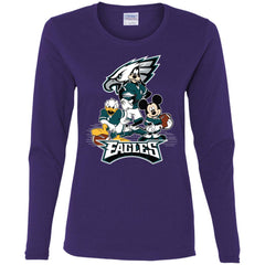 Mickey Mouse Philadelphia Eagle American Football Nfl Sports Shirt Women Long Sleeve Shirt Women Long Sleeve Shirt - parenttees