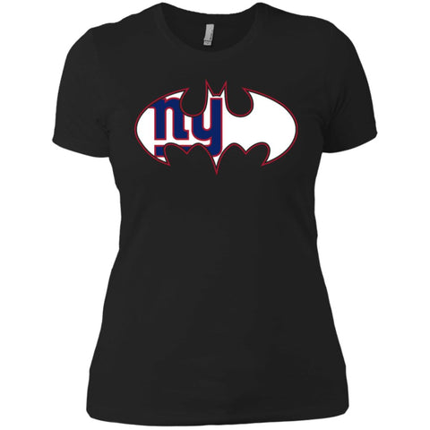 We Are The New York Giants Batman Nfl Mashup Women Cotton T-Shirt Black / X-Small Women Cotton T-Shirt - parenttees