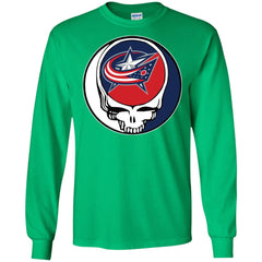 Columbus Blue Grateful Dead Steal Your Face Hockey Nhl Shirts Men Long Sleeve Shirt Men Long Sleeve Shirt - parenttees