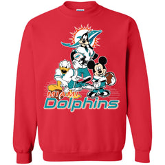 Mickey Mouse Miami Dolphins American Football Nfl Sports Shirt Crewneck Pullover Sweatshirt Crewneck Pullover Sweatshirt - parenttees