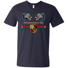 Trending Gucci Porsche Vip Shirt Men V-Neck T-Shirt Men V-Neck T-Shirt - parenttees