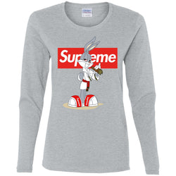 Supreme Rabbit Smoking T-shirt Women Long Sleeve Shirt