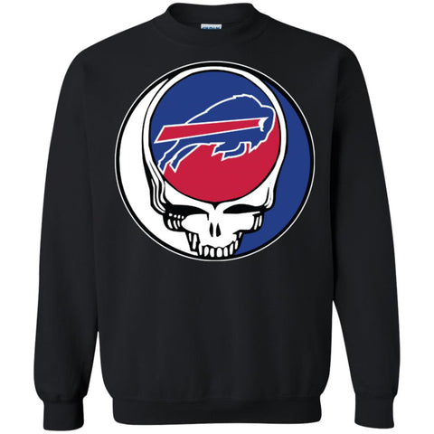 Buffalo Bills Grateful Dead Steal Your Face Football Nfl Shirts Crewneck Pullover Sweatshirt Black / S Crewneck Pullover Sweatshirt - parenttees