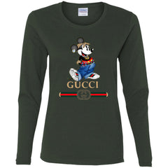 Gucci T-shirt Mouse Mickey Cartoon T-shirt Women Long Sleeve Shirt Women Long Sleeve Shirt - parenttees