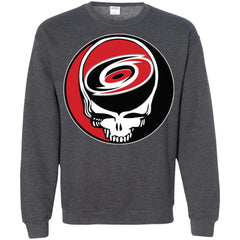 Carolina Hurricanes Grateful Dead Steal Your Face Hockey Nhl Shirts Crewneck Pullover Sweatshirt Crewneck Pullover Sweatshirt - parenttees