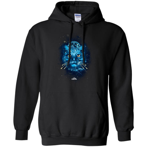 Captain Marvel Goose Blue Galaxy Portrait Pullover Hoodie Sweatshirt Black / S Pullover Hoodie Sweatshirt - parenttees