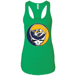 Nashville Predators Grateful Dead Steal Your Face Hockey Nhl Shirts Women Tank Top