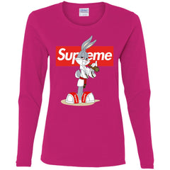 Supreme Rabbit Smoking T-shirt Women Long Sleeve Shirt Women Long Sleeve Shirt - parenttees