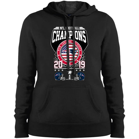 Nfl – Football Champions New England Patriots Super Bowl 2019 Women Hooded Sweatshirt Black / X-Small Women Hooded Sweatshirt - parenttees