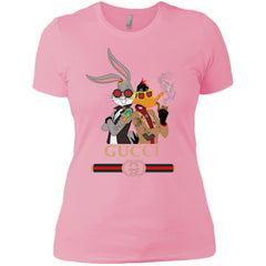 Gucci Trending T-shirt Rabbit And Donald T-shirt Women Cotton T-Shirt Women Cotton T-Shirt - parenttees