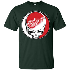 Detroit Red Wings Grateful Dead Steal Your Face Hockey Nhl Shirts Men Cotton T-Shirt Men Cotton T-Shirt - parenttees