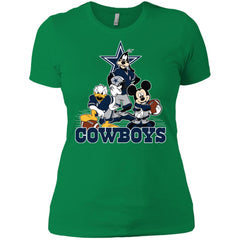 Mickey Mouse Dallas Cowboys American Football Nfl Sports Shirt Women Cotton T-Shirt Women Cotton T-Shirt - parenttees