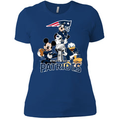 Nfl - New England Patriots Donald Duck Goofy Mickey Mouse Super Bowl 2019 Football Women Cotton T-Shirt Women Cotton T-Shirt - parenttees