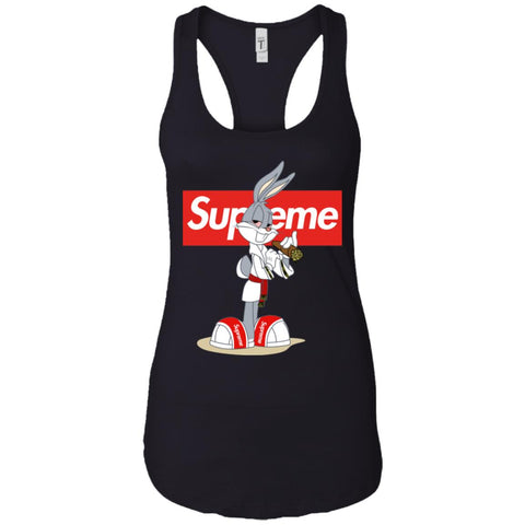 Supreme Rabbit Smoking T-shirt Women Tank Top Black / X-Small Women Tank Top - parenttees