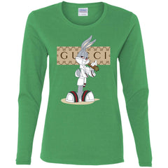 Gucci Rabbit Smoking Funny T-shirt Women Long Sleeve Shirt Women Long Sleeve Shirt - parenttees