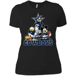 Mickey Mouse Dallas Cowboys American Football Nfl Sports Shirt Women Cotton T-Shirt