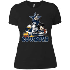 Mickey Mouse Dallas Cowboys American Football Nfl Sports Shirt Women Cotton T-Shirt Women Cotton T-Shirt - parenttees