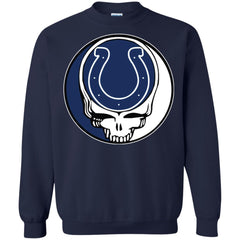 Indianapolis Colts Grateful Dead Steal Your Face Football Nfl Shirts Crewneck Pullover Sweatshirt Crewneck Pullover Sweatshirt - parenttees