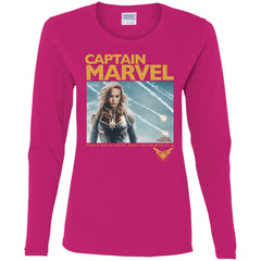 Captain Marvel Vintage Movie Poster Style Women Long Sleeve Shirt Women Long Sleeve Shirt - parenttees