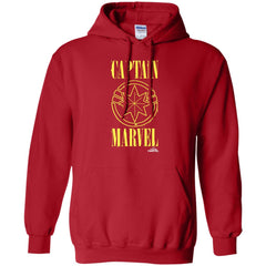 Captain Marvel Yellow Paint Drip Logo Pullover Hoodie Sweatshirt Pullover Hoodie Sweatshirt - parenttees