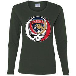 Florida Panthers Grateful Dead Steal Your Face Hockey Nhl Shirts Women Long Sleeve Shirt