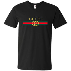 Gucci Logo Vintage Inspired Trend Men V-Neck T-Shirt