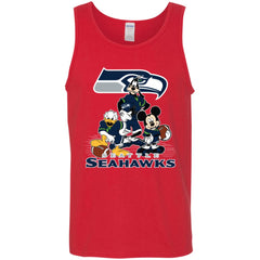 Mickey Mouse Seattle Seahawks American Football Nfl Sports Shirt Men Cotton Tank Men Cotton Tank - parenttees