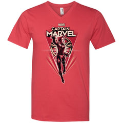 Marvel Captain Marvel Retro Style Flight Men V-Neck T-Shirt Men V-Neck T-Shirt - parenttees