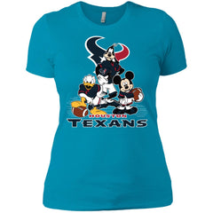 Mickey Mouse Houston Texans American Football Nfl Sports Shirt Women Cotton T-Shirt Women Cotton T-Shirt - parenttees