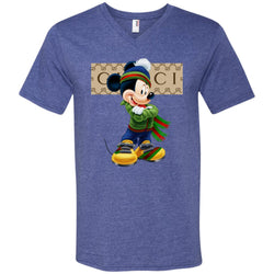 Gucci Trending Mickey T-shirt Men V-Neck T-Shirt