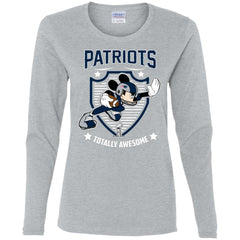 Nfl – New England Patriots Totally Awesome Mickey Mouse Super Bowl 2019 Football Women Long Sleeve Shirt Women Long Sleeve Shirt - parenttees