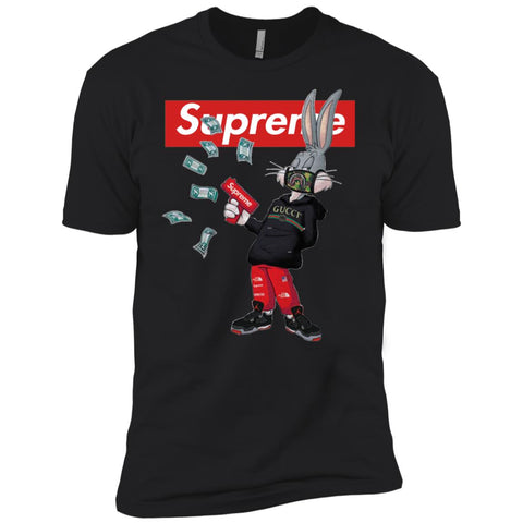 Supreme Rabbit Gucci Gang T-shirt Men Short Sleeve T-Shirt Black / X-Small Men Short Sleeve T-Shirt - parenttees