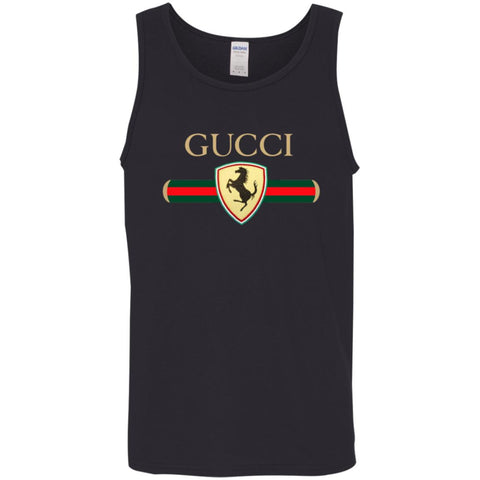 Gucci Ferrari T-shirt Men Cotton Tank Black / X-Small Men Cotton Tank - parenttees