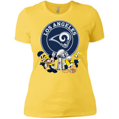 Nfl – Los Angeles Rams Super Bowl 2019 Mickey Mouse Minnie Mouse Donald Duck Daisy Duck Football Women Cotton T-Shirt Women Cotton T-Shirt - parenttees