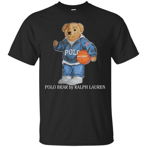 Polo Bear Ralph Lauren Men Cotton T-Shirt Black / S Men Cotton T-Shirt - parenttees