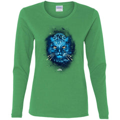 Captain Marvel Goose Blue Galaxy Portrait Women Long Sleeve Shirt Women Long Sleeve Shirt - parenttees