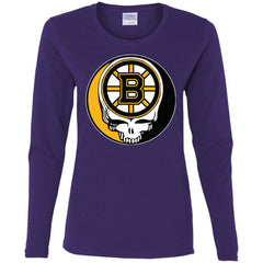 Boston Bruins Grateful Dead Steal Your Face Hockey Nhl Shirts Women Long Sleeve Shirt Women Long Sleeve Shirt - parenttees